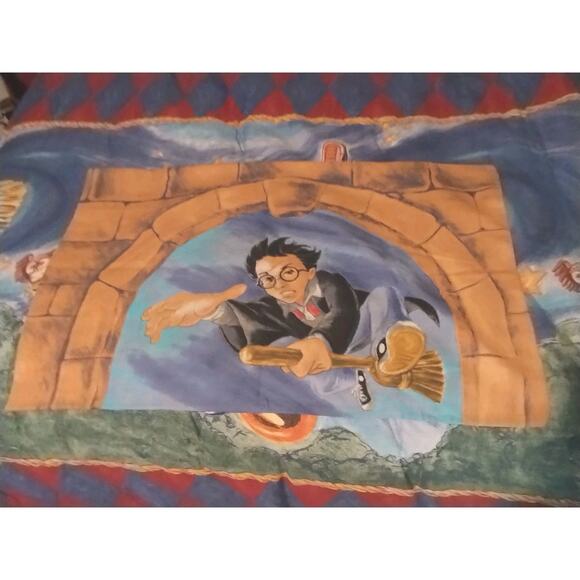 Harry Potter NEW Cloak Of Dreams Quidditch Comforter Reversible Pillowcase 2001 - Picture 4 of 13